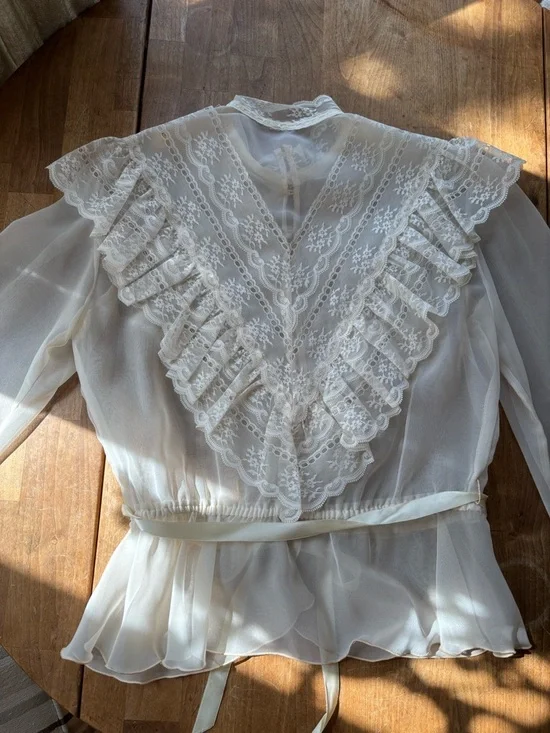 Vintage Victorian-Inspired Blouse - Picture 6 of 11